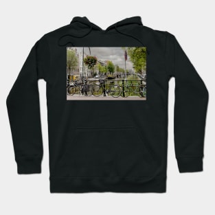 Bikes on a Canal Hoodie